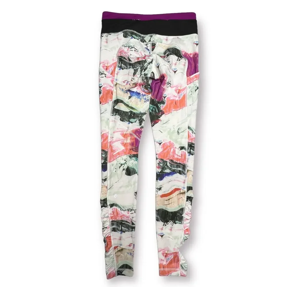 Lululemon Speed Tight III Luxtreme Leggings SIZE 6 Plum Wave Print Run Tight